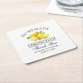 Watercolor Lemons Limoncello Wedding Rechteckiger Pappuntersetzer (angewinkelt)