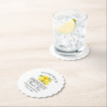 Watercolor Lemons Limoncello Wedding Untersetzer<br><div class="desc">Elegant Watercolor Lemons Greenerity Homemade Limoncello Hochzeit Vielen Dank Untersetzer</div>