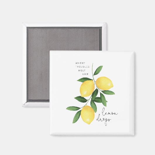 WATERCOLOR LEMONS MAGNET (Vorderseite/Rückseite)