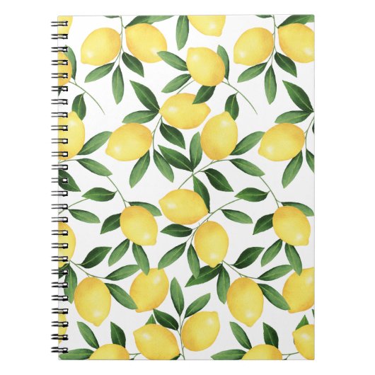 WATERCOLOR LEMONS NOTIZBLOCK (Vorderseite)