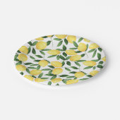 WATERCOLOR LEMONS PAPPTELLER (Schrägansicht)