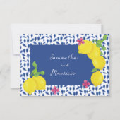 WATERCOLOR LEMONS RSVP CARD (Rückseite)