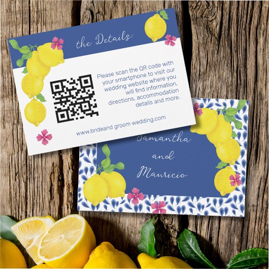 WATERCOLOR LEMONS RSVP CARD