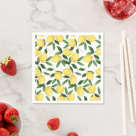 WATERCOLOR LEMONS SERVIETTE (Beispiel)