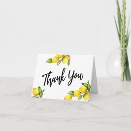Watercolor Lemons Wedding Danke Typografie