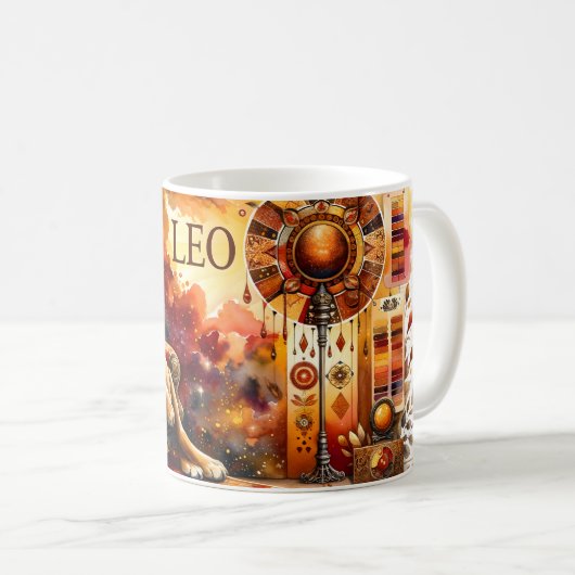 Watercolor Leo Kaffeetasse (VorderseiteRechts)
