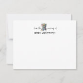 Watercolor Leopard Chic Nursery Note Card Einladung (Vorderseite)