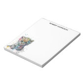 Watercolor Leopard Sophisticated Notepad Notizblock (Rotiert)