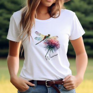 Watercolor Libelle Floral Krieger Inspirierend T-Shirt