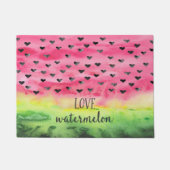 Watercolor-Liebe-Wassermelone-Herzen Fußmatte (Vorderseite)