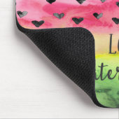 Watercolor-Liebe-Wassermelone-Herzen Mousepad (Ecke)
