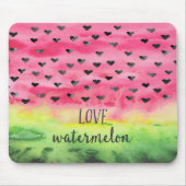 Watercolor-Liebe-Wassermelone-Herzen Mousepad (Vorne)