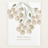 Watercolor Light Pink Florals Hochzeitsplaner Planer (Vorderseite)