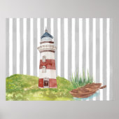 watercolor Lighthouse Poster
