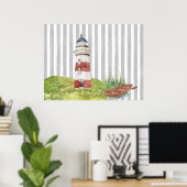 watercolor Lighthouse Poster