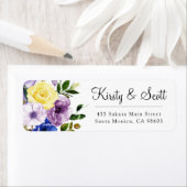 Watercolor Lila & Cream Blume Hochzeitsadresse (Insitu)