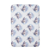 Watercolor-lila geometrisches Palme-Muster Badematte (Vorderseite Vertikal)