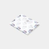 Watercolor-lila geometrisches Palme-Muster Post-it Klebezettel (angewinkelt)