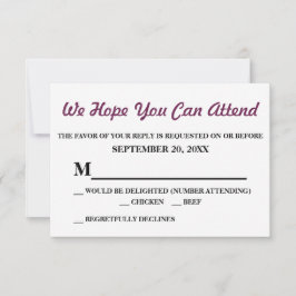 Watercolor Lila Jasmine Wedding RSVP