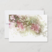 Watercolor Lila Jasmine Wedding RSVP (Rückseite)