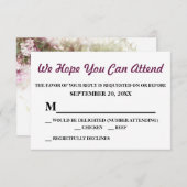 Watercolor Lila Jasmine Wedding RSVP (Vorne/Hinten)