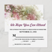 Watercolor Lila Jasmine Wedding RSVP Karte (Vorne/Hinten)