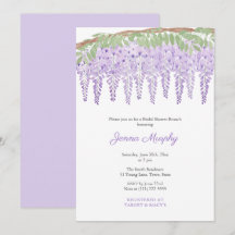 Watercolor Lila Wisteria Brautparty Party