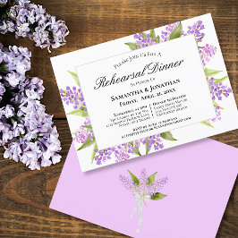 Watercolor Lilac Bouquet Hochzeit Probe Dinner Einladung