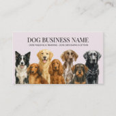 Watercolor Lilac Dog Breeds Pet Groomer Visitenkarte (Vorderseite)