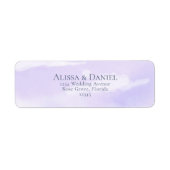 Watercolor Lilac Night Sky Address Label (Vorne)