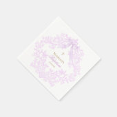  watercolor lilac purple Baptism Serviette (Ecke)