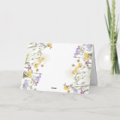 Watercolor Lilac Wedding Dankeskarte (Rückseite)