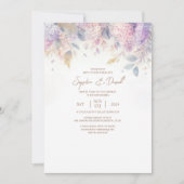 Watercolor Lilac Wedding Einladung (Vorderseite)