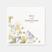 Watercolor Lilac Wedding Serviette (Vorderseite)