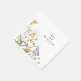 Watercolor Lilac Wedding Serviette