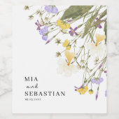 Watercolor Lilac Wedding Weinetikett (Einzelnes Label)