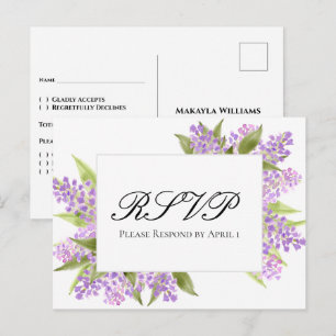 Watercolor Lilacs Bouquet Ein perfektes Wochenende Postkarte