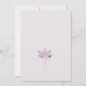 Watercolor Lilacs Bouquet Rustic Boho Wedding Einladung (Rückseite)