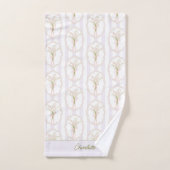 Watercolor Lily of The Valley Personalized Badhandtuch Set (Handtuch)