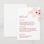 Watercolor Line Art Cherry Blossom Details Begleitkarte (Vorne/Hinten)