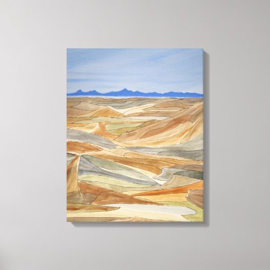 Watercolor Line Printwerbung für Desolat Regions Leinwanddruck (Vorderseite)