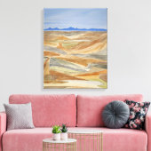 Watercolor Line Printwerbung für Desolat Regions Leinwanddruck (Insitu (Wohnzimmer))
