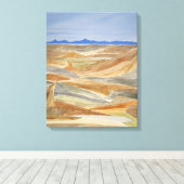 Watercolor Line Printwerbung für Desolat Regions Leinwanddruck (Insitu (Holzboden))