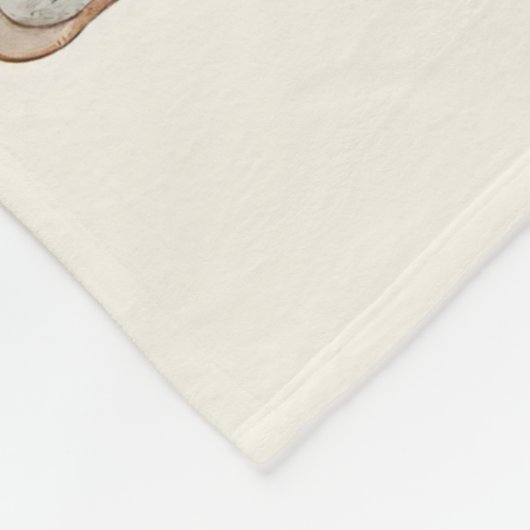 Watercolor Lineart Christmas Pattern Fleecedecke (Ecke)