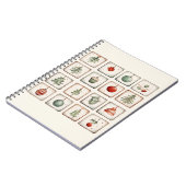 Watercolor Lineart Christmas Pattern Notizblock (Linke Seite)