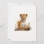 Watercolor Lion King`s Baby Dusche Einladung (Rückseite)