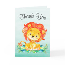 Watercolor Lion Vielen Dank