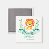 Watercolor Lion Vielen Dank Magnet (Vorderseite/Rückseite)