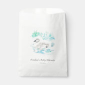 Watercolor Little Swan Baby Shower Geschenktütchen (Vorderseite)