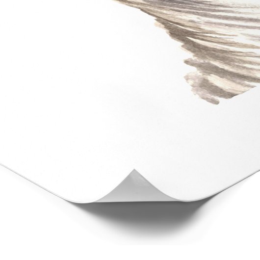 Watercolor Llama Blase Poster (Ecke)